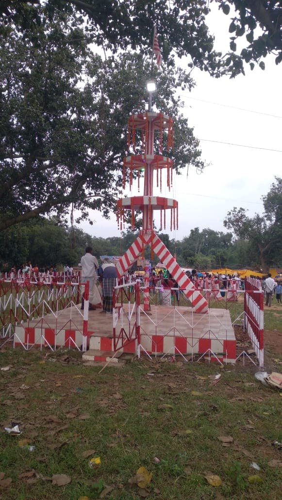 जतरा स्थल का दृश्य