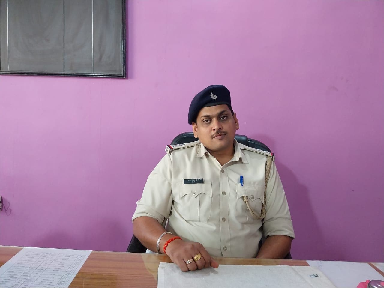 नवनियुक्त थाना प्रभारी नीरज झा